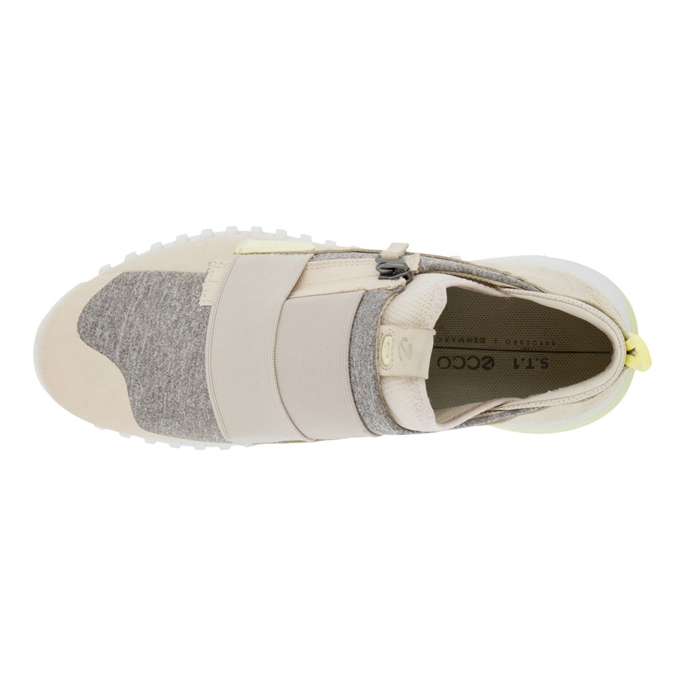 ECCO Womens Slip-On Beige - Zipflex - MCI-481206